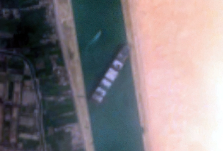 Ever Given ship blocking the Suez Canal, 24 March 2021